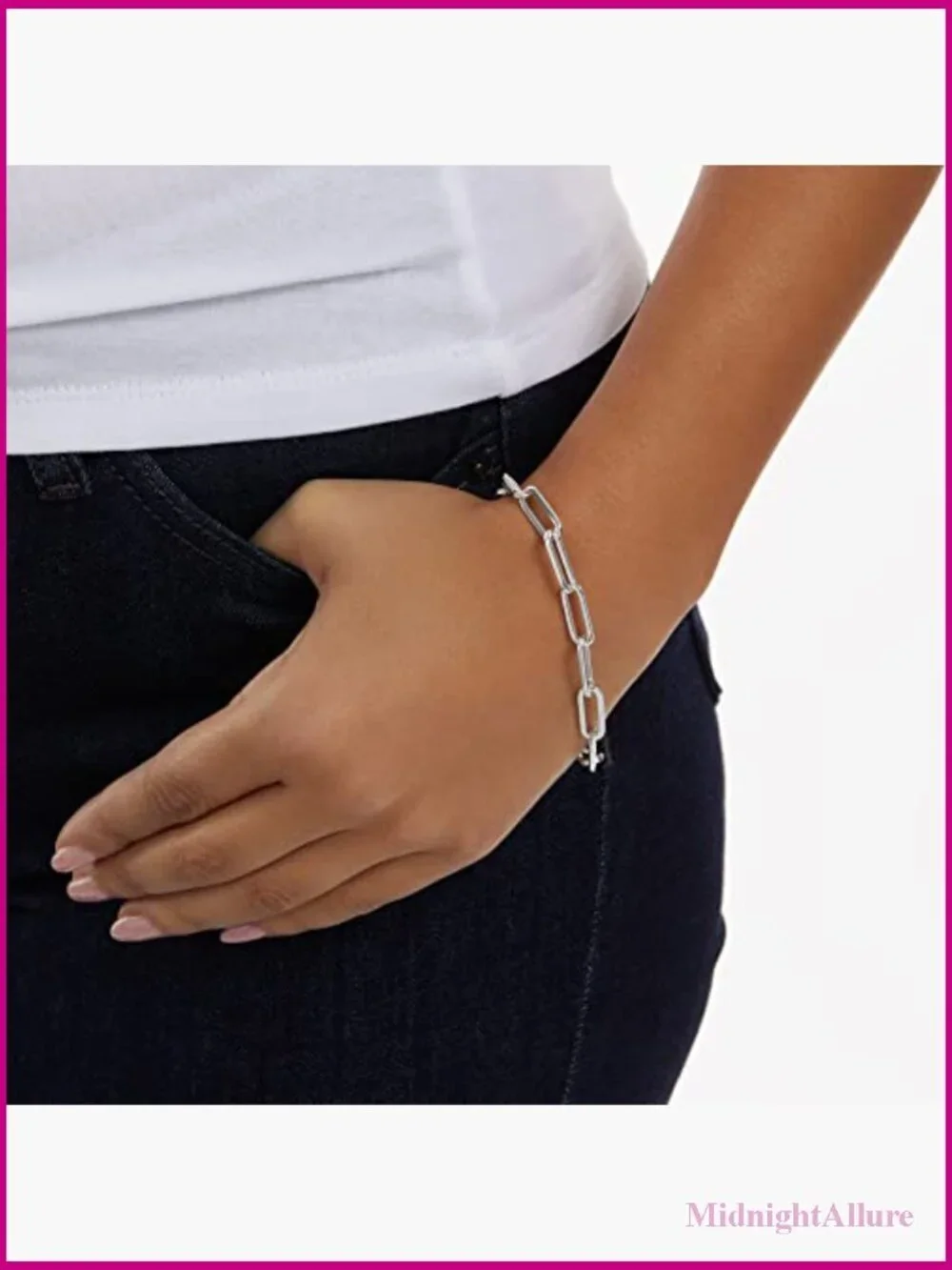 Chunky Paperclip Chain Bracelet 7.5
